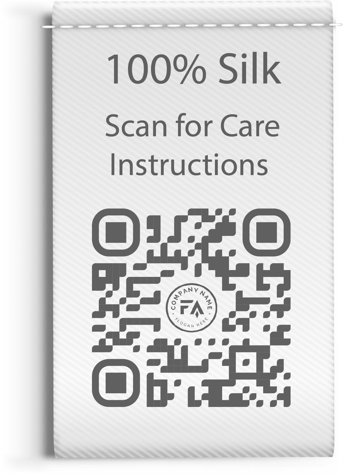 Example of a clothing QR Code to give clothing care instructions